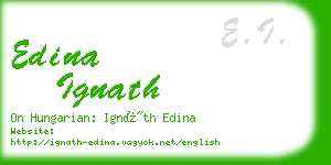 edina ignath business card